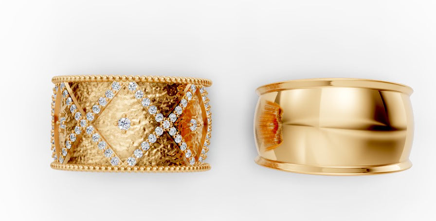 Cigar Band Ring Ornate